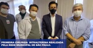 Ricardo Nunes, Prefeito de São Paulo, anuncia a primeira cirurgia intrauterina na rede municipal feita pela equipe do Dr. Fabio Peralta